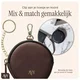 AVY Mini Telefoontasje / Phone Bag Pouch met Rits en Haakje Leer Chocolate afbeelding 4
