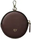 AVY Mini Telefoontasje / Phone Bag Pouch met Rits en Haakje Leer Chocolate afbeelding 7