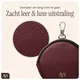 AVY Mini Telefoontasje / Phone Bag Pouch met Rits en Haakje Leer Burgundy afbeelding 4