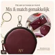 AVY Mini Telefoontasje / Phone Bag Pouch met Rits en Haakje Leer Burgundy afbeelding 5