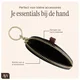 AVY Mini Telefoontasje / Phone Bag Pouch met Rits en Haakje Leer Burgundy afbeelding 6
