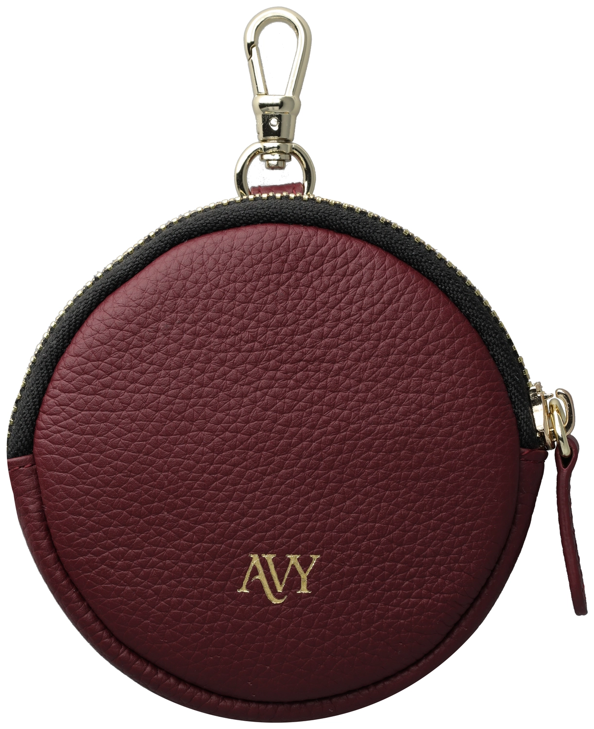 AVY Mini Telefoontasje / Phone Bag Pouch met Rits en Haakje Leer Burgundy afbeelding 8