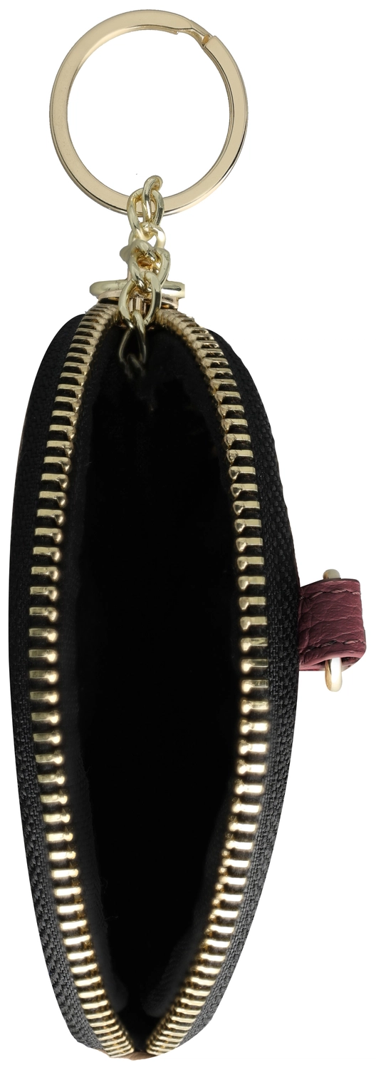 AVY Mini Telefoontasje / Phone Bag Pouch met Rits en Haakje Leer Burgundy afbeelding 9
