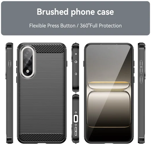 OnePlus Nord 5 Hoesje Geborsteld TPU Flexibele Back Cover Zwart afbeelding 9