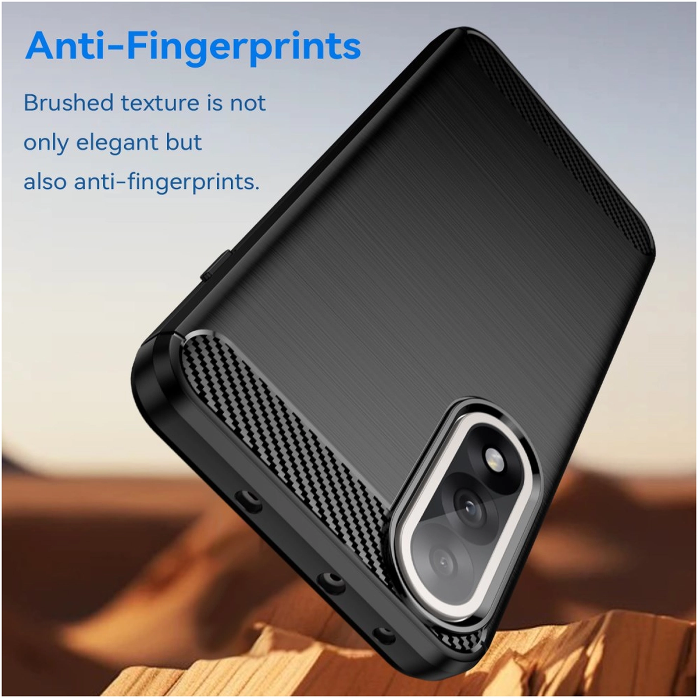 OnePlus Nord 5 Hoesje Geborsteld TPU Flexibele Back Cover Zwart afbeelding 2