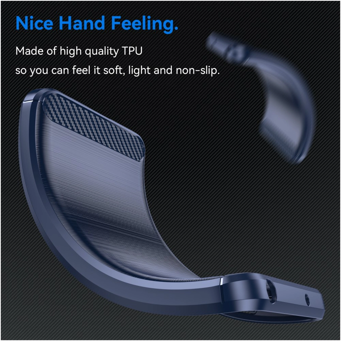OnePlus Nord 5 Hoesje Geborsteld TPU Flexibele Back Cover Blauw afbeelding 4
