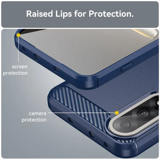 OnePlus Nord 5 Hoesje Geborsteld TPU Flexibele Back Cover Blauw afbeelding 6