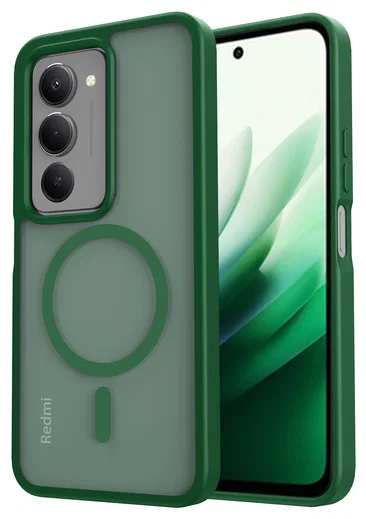 Xiaomi Redmi 15 (5G) Hoesje met MagSafe Back Cover Matte Groen afbeelding 1