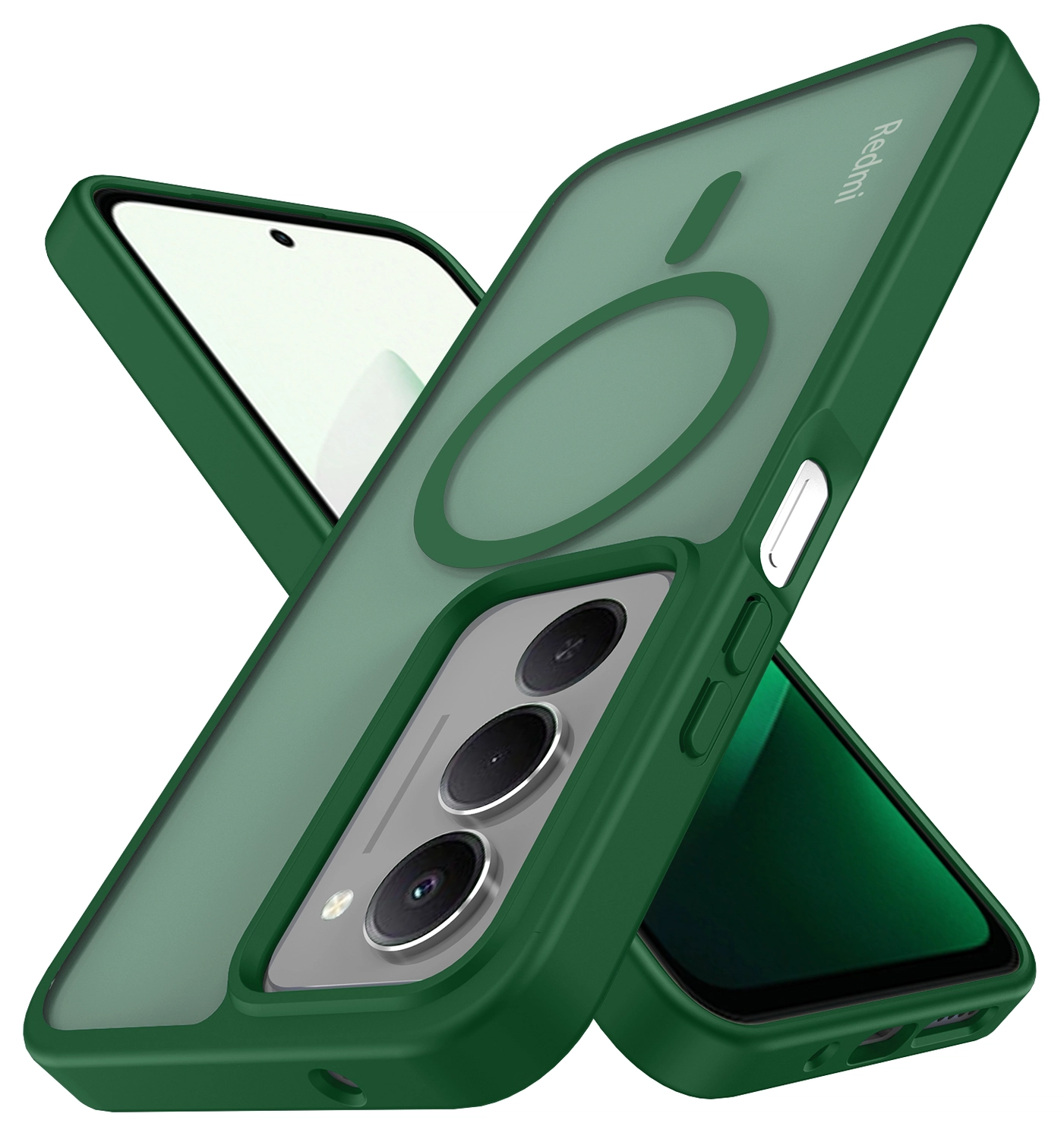 Xiaomi Redmi 15 (5G) Hoesje met MagSafe Back Cover Matte Groen afbeelding 5