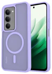 Xiaomi Redmi 15 (5G) Hoesje met MagSafe Back Cover Matte Paars afbeelding