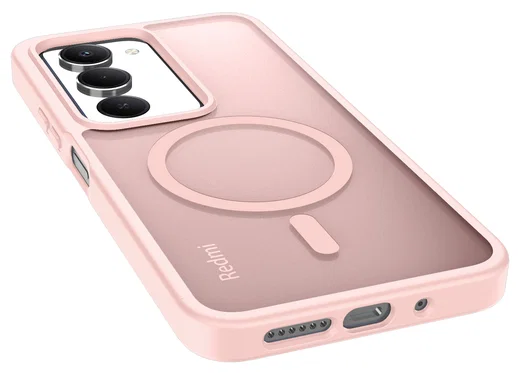 Xiaomi Redmi 15 (5G) Hoesje met MagSafe Back Cover Matte Roze afbeelding 10