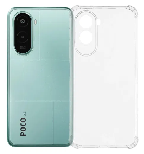 Xiaomi Poco M7 Hoesje Schokbestendig en Dun TPU Back Cover Transparant afbeelding 2