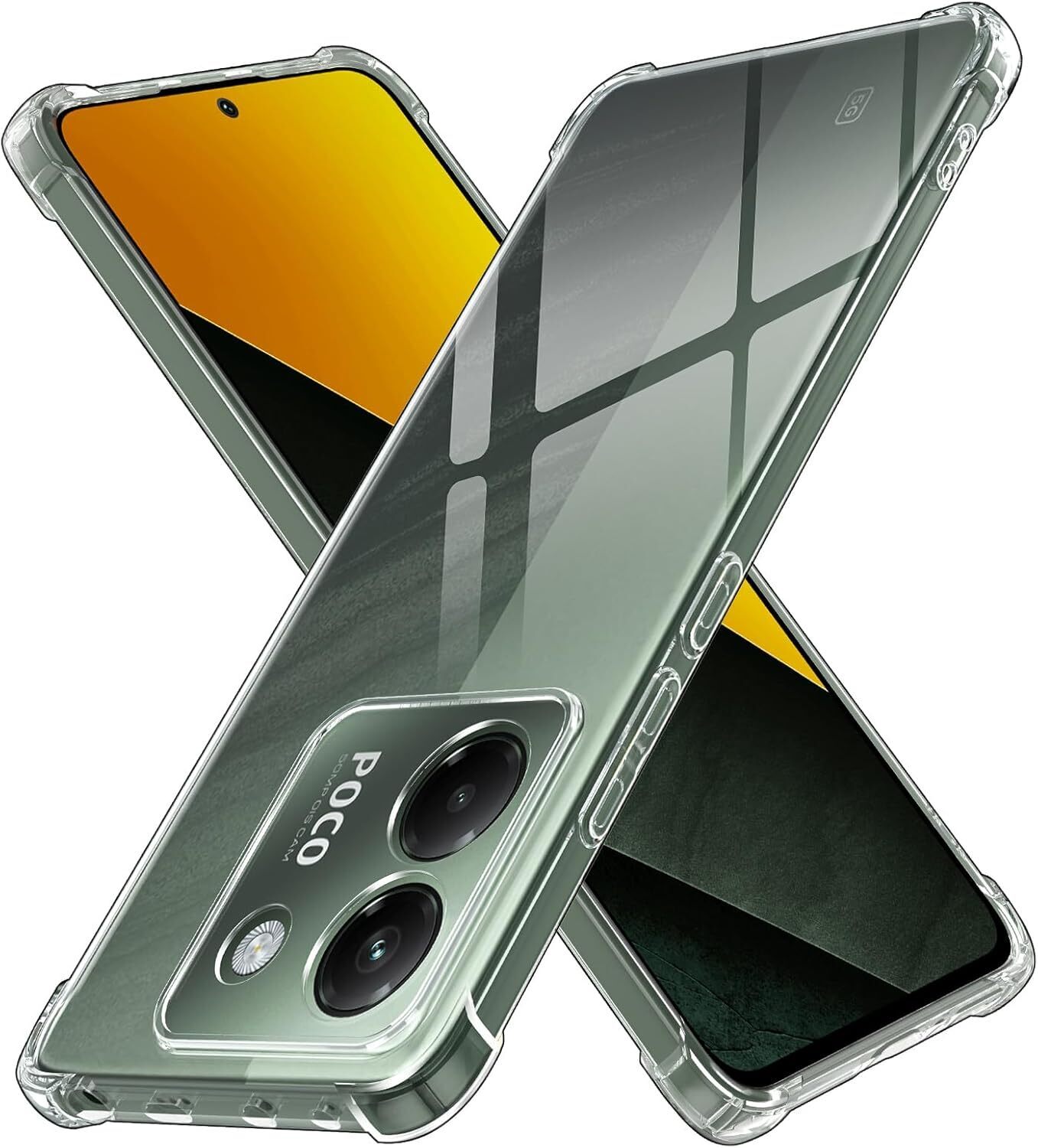 Xiaomi Poco M7 Pro Hoesje Schokbestendig en Dun TPU Back Cover Transparant afbeelding 1