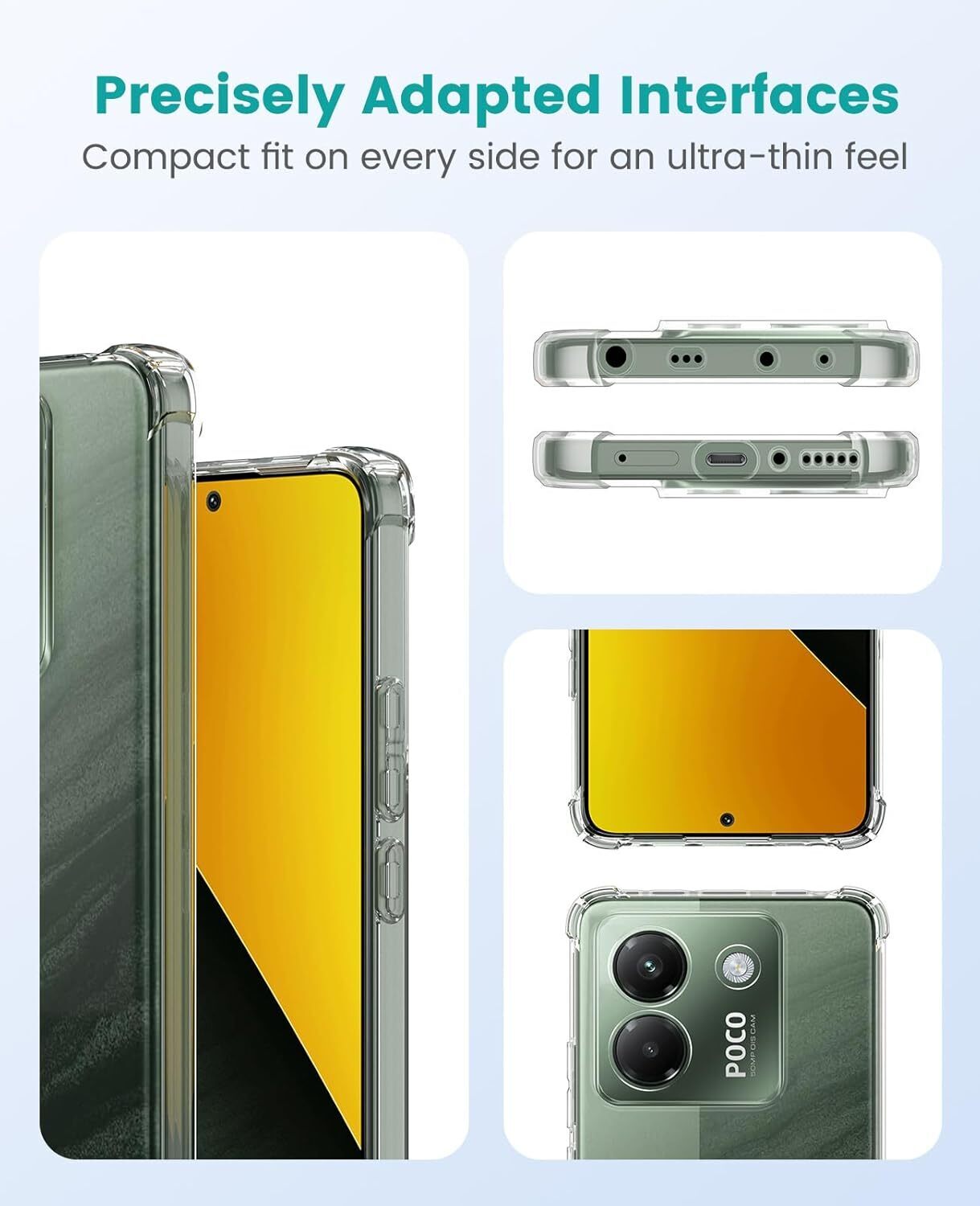 Xiaomi Poco M7 Pro Hoesje Schokbestendig en Dun TPU Back Cover Transparant afbeelding 4