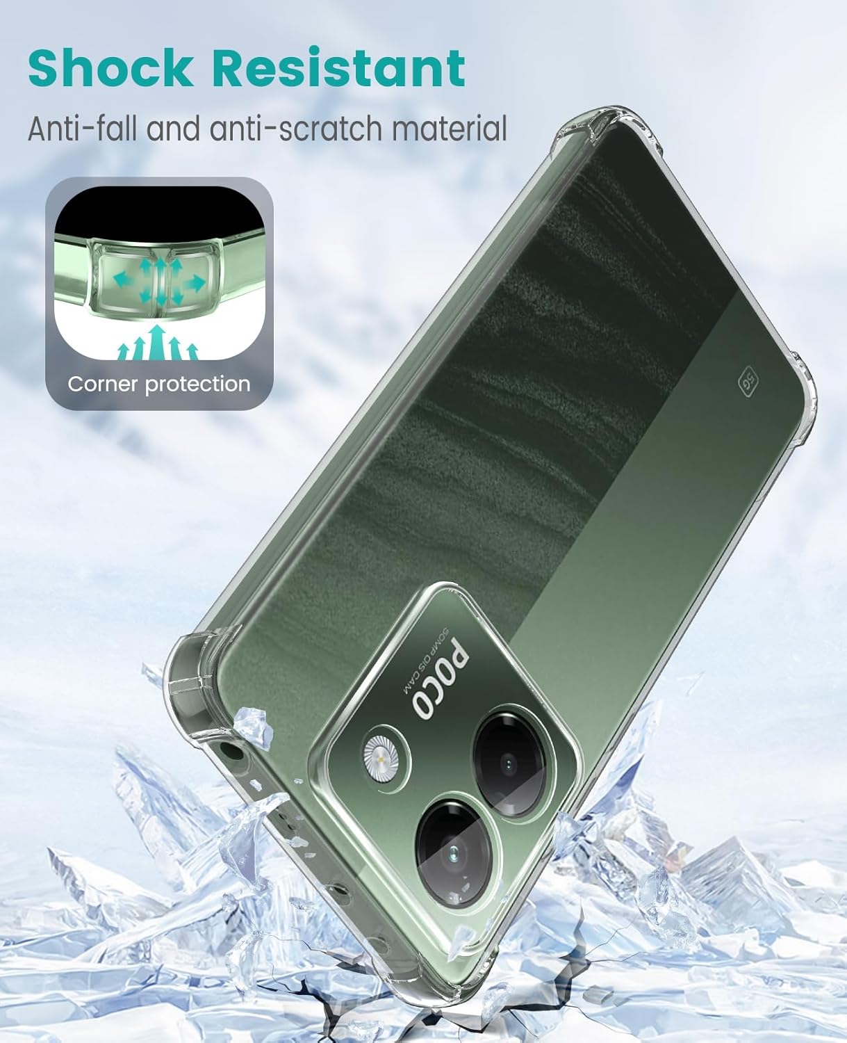 Xiaomi Poco M7 Pro Hoesje Schokbestendig en Dun TPU Back Cover Transparant afbeelding 2