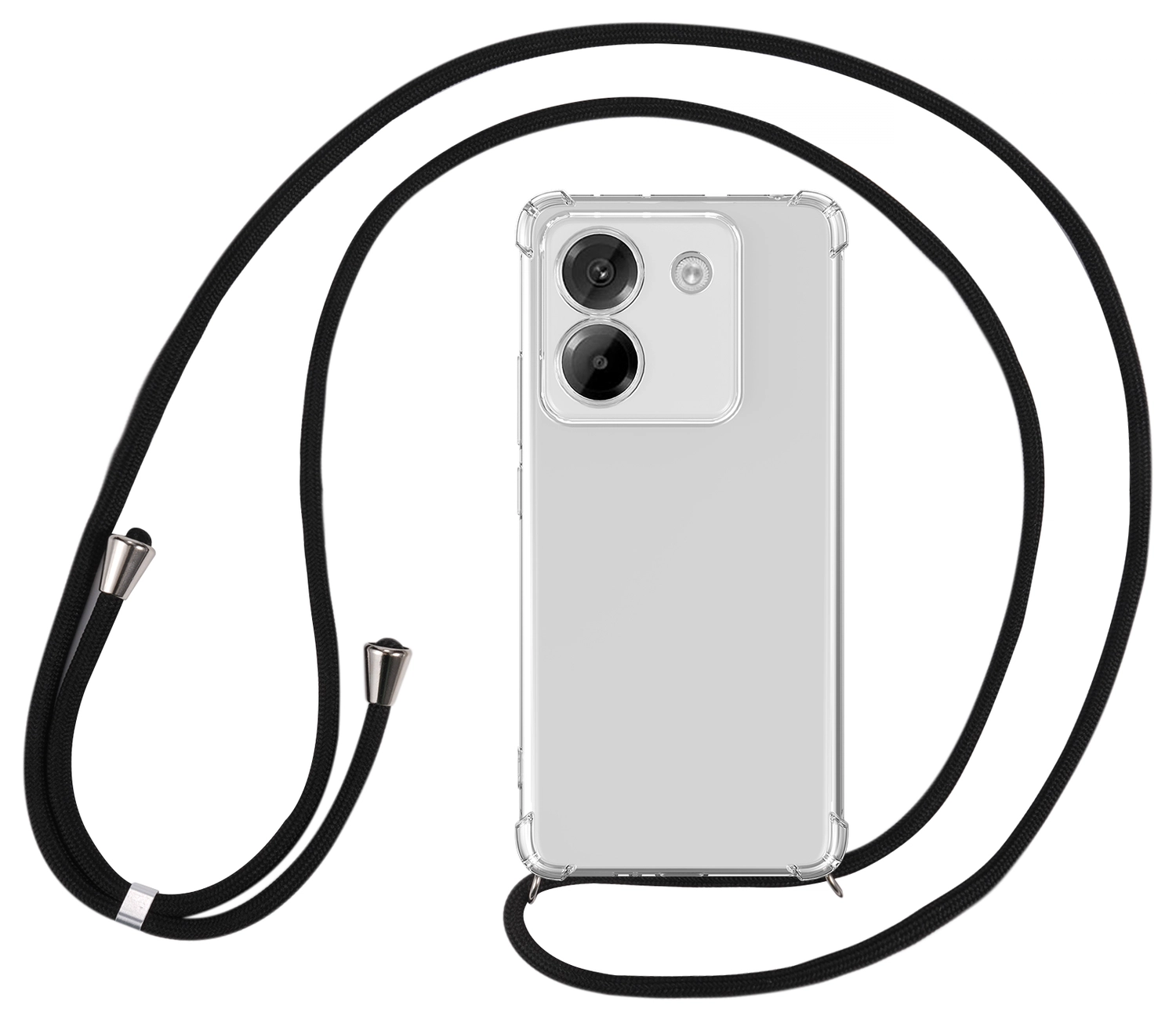 Xiaomi Poco M7 Pro Hoesje met Koord Schokbestendig TPU Transparant afbeelding 1