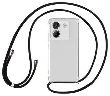 Xiaomi Poco M7 Pro Hoesje met Koord Schokbestendig TPU Transparant