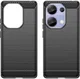 Xiaomi Poco M7 Pro Hoesje Geborsteld TPU Flexibele Back Cover Zwart afbeelding 2
