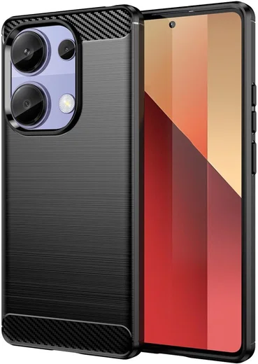 Xiaomi Poco M7 Pro Hoesje Geborsteld TPU Flexibele Back Cover Zwart afbeelding 1
