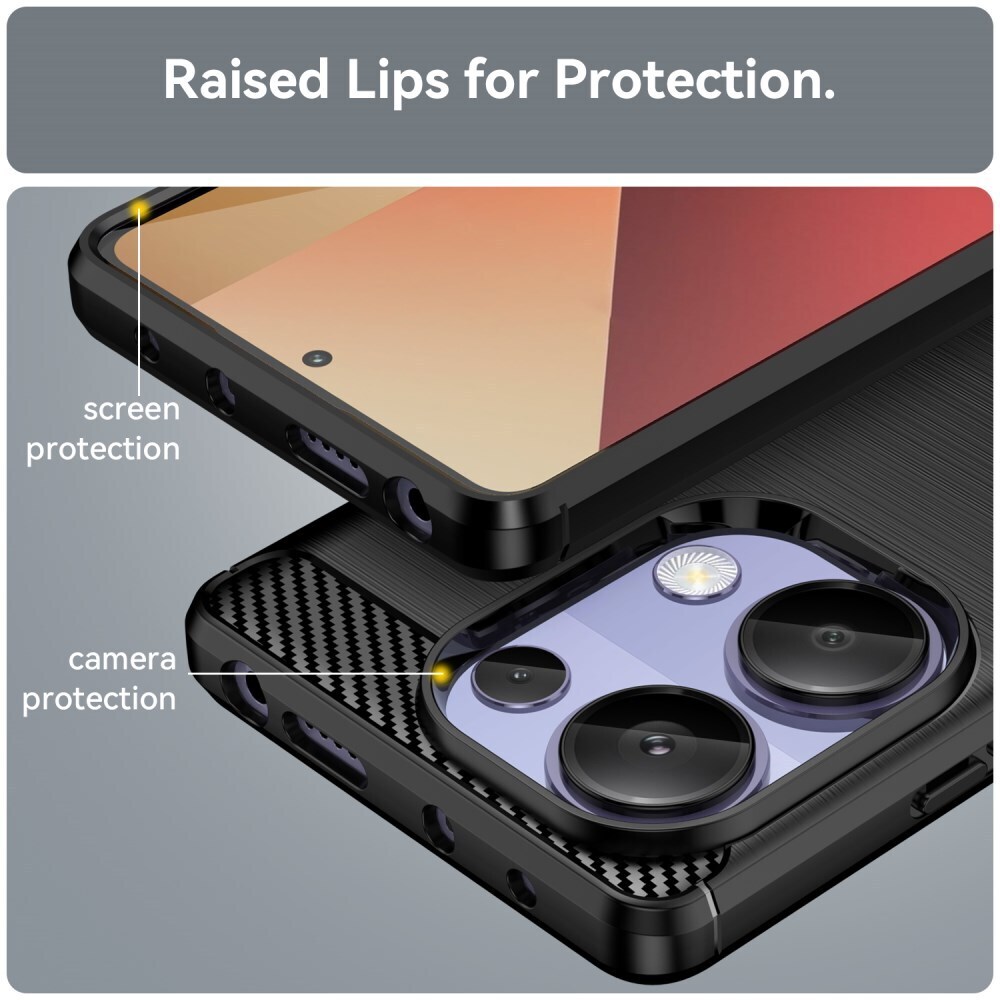 Xiaomi Poco M7 Pro Hoesje Geborsteld TPU Flexibele Back Cover Zwart afbeelding 8