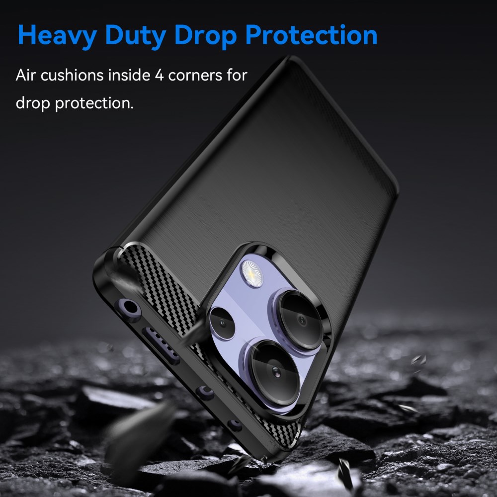 Xiaomi Poco M7 Pro Hoesje Geborsteld TPU Flexibele Back Cover Zwart afbeelding 5