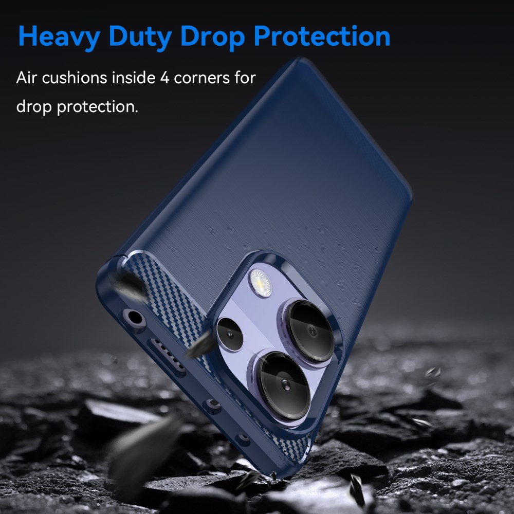 Xiaomi Poco M7 Pro Hoesje Geborsteld TPU Flexibele Back Cover Blauw afbeelding 5