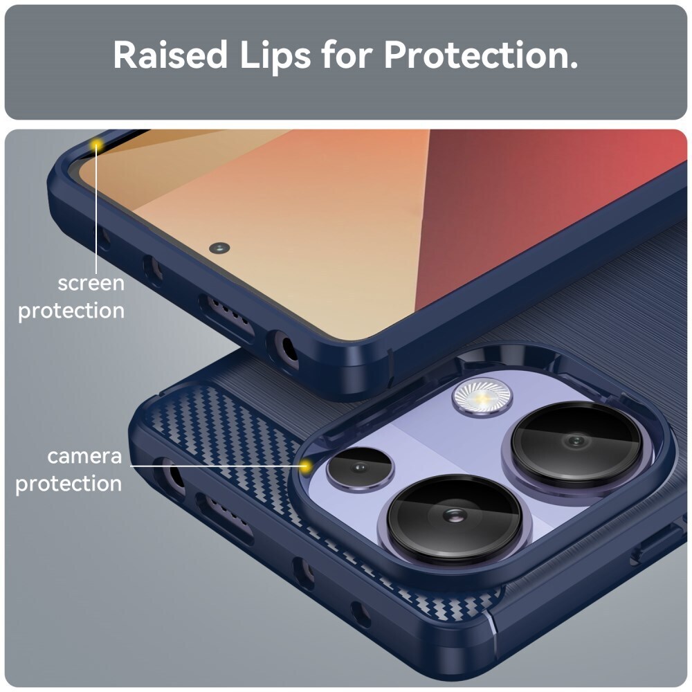 Xiaomi Poco M7 Pro Hoesje Geborsteld TPU Flexibele Back Cover Blauw afbeelding 8