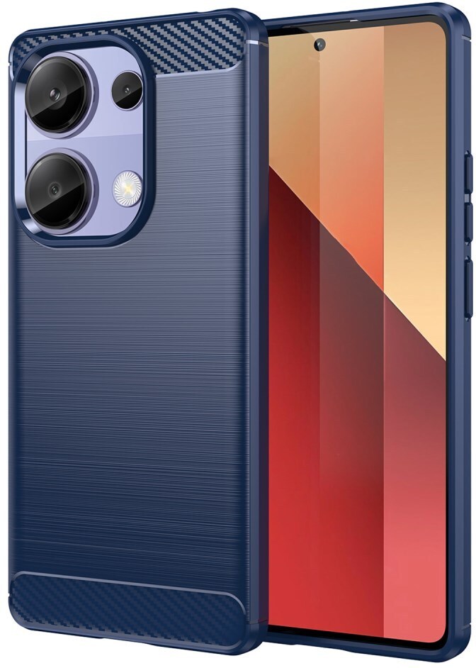 Xiaomi Poco M7 Pro Hoesje Geborsteld TPU Flexibele Back Cover Blauw afbeelding 1