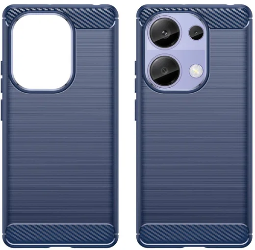 Xiaomi Poco M7 Pro Hoesje Geborsteld TPU Flexibele Back Cover Blauw afbeelding 2