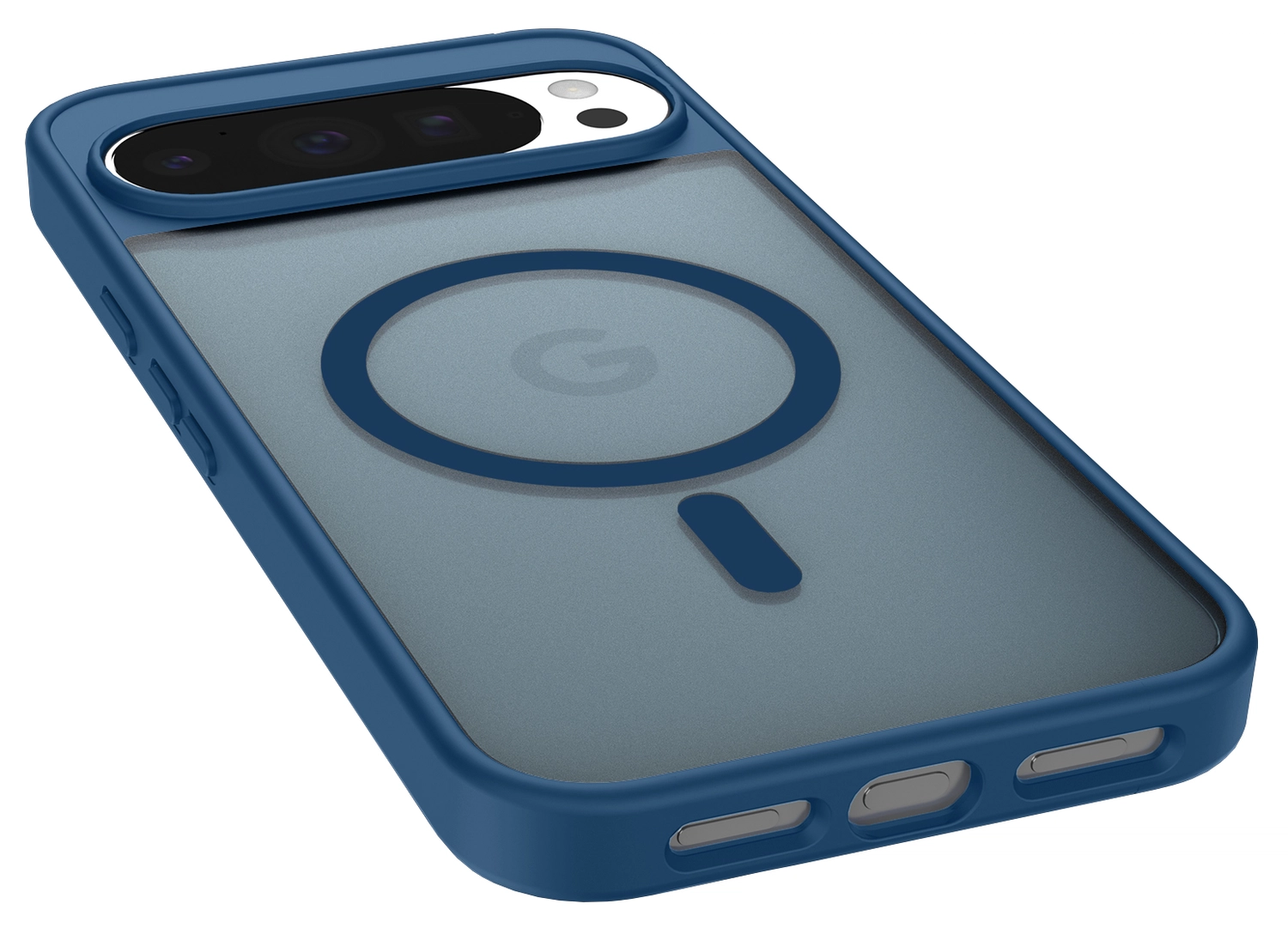 Google Pixel 10 Pro XL Hoesje met MagSafe Back Cover PixelSnap Matte Blauw afbeelding 6