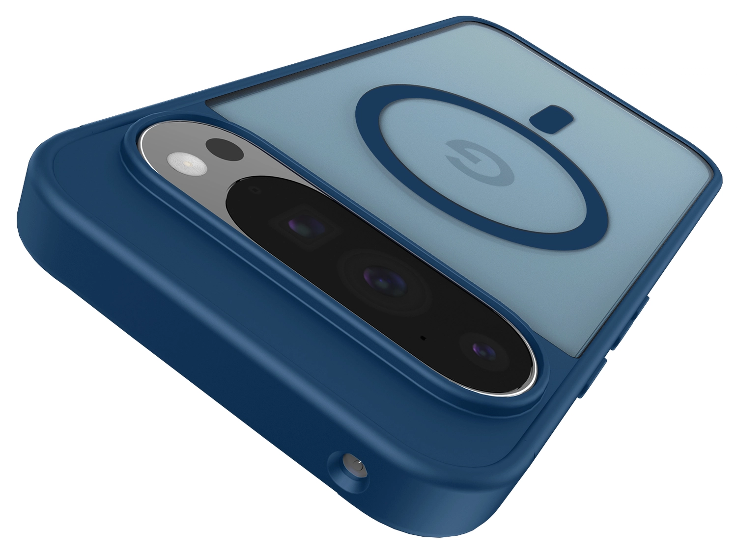 Google Pixel 10 Pro XL Hoesje met MagSafe Back Cover PixelSnap Matte Blauw afbeelding 11
