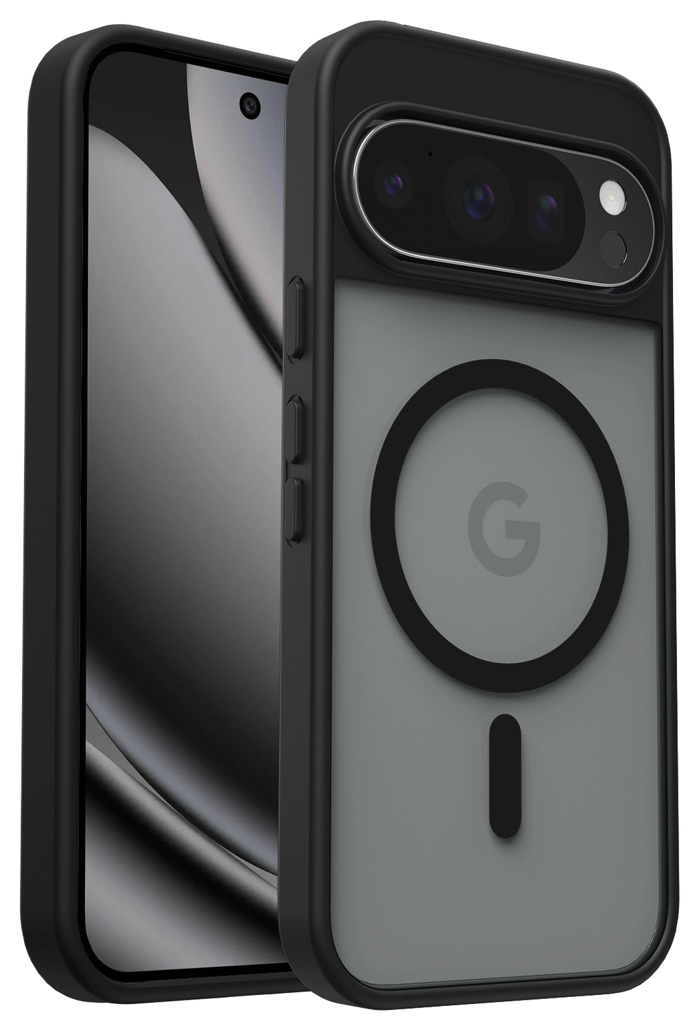 Google Pixel 10/10 Pro Hoesje MagSafe Back Cover PixelSnap Matte Zwart afbeelding 9