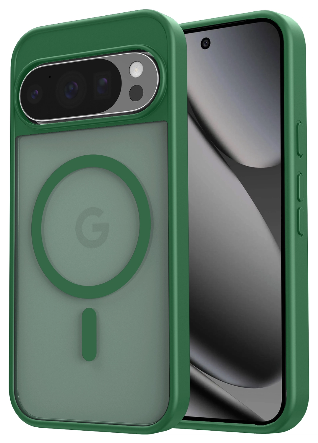 Google Pixel 10/10 Pro Hoesje MagSafe Back Cover PixelSnap Matte Groen afbeelding 1