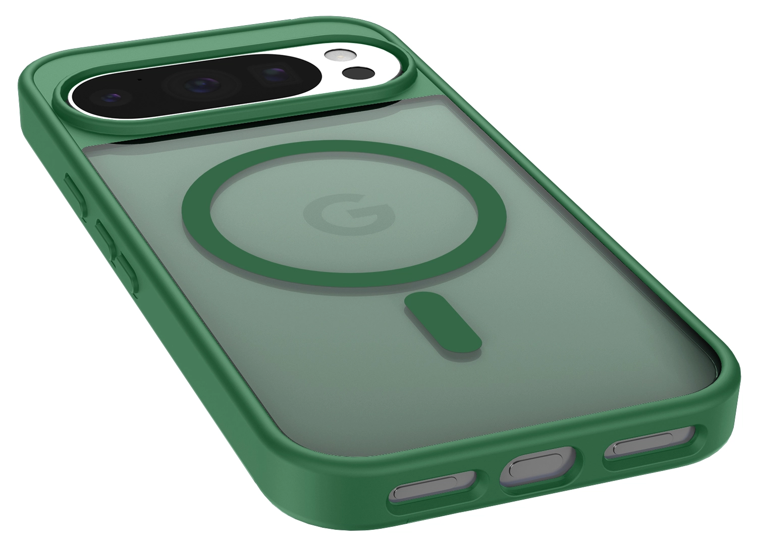 Google Pixel 10/10 Pro Hoesje MagSafe Back Cover PixelSnap Matte Groen afbeelding 6