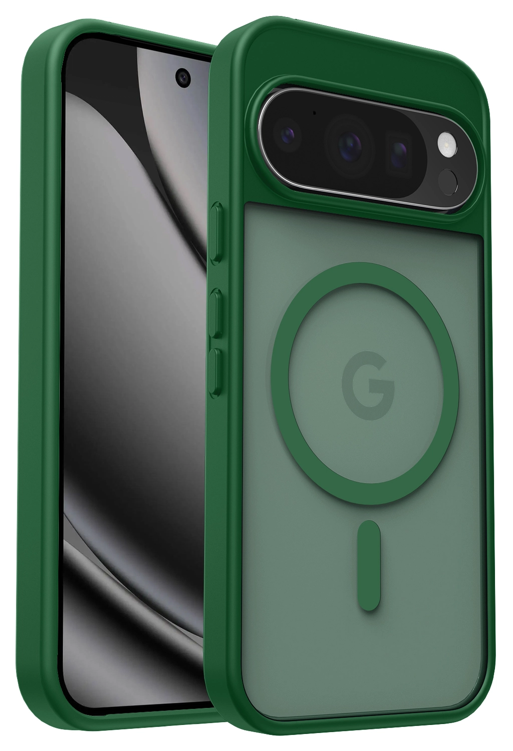 Google Pixel 10/10 Pro Hoesje MagSafe Back Cover PixelSnap Matte Groen afbeelding 9