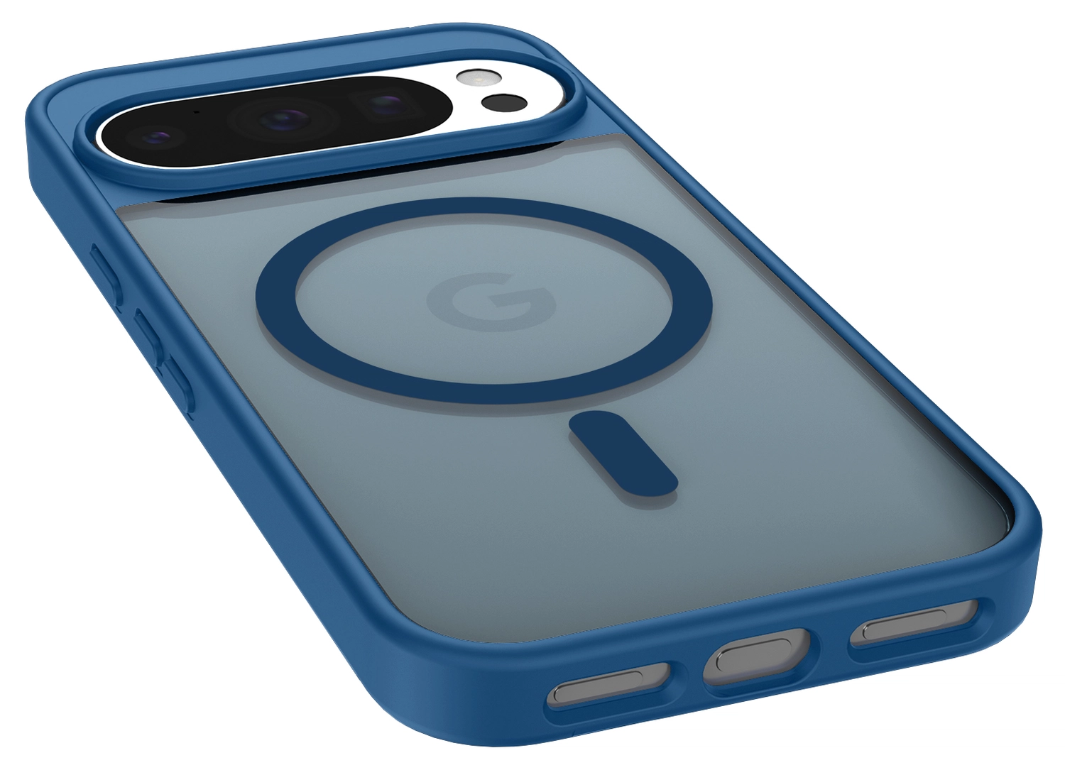 Google Pixel 10/10 Pro Hoesje MagSafe Back Cover PixelSnap Matte Blauw afbeelding 6