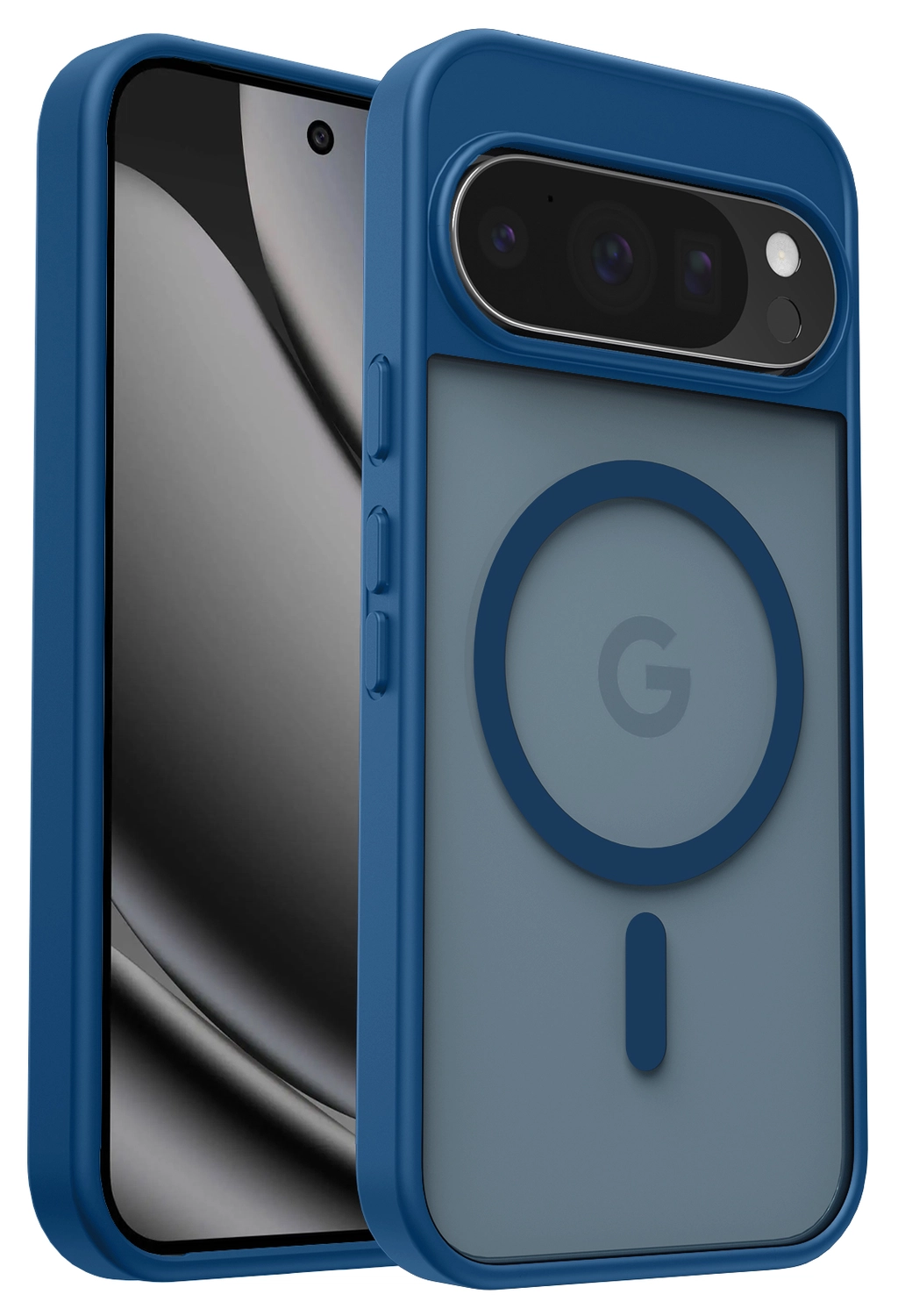 Google Pixel 10/10 Pro Hoesje MagSafe Back Cover PixelSnap Matte Blauw afbeelding 9
