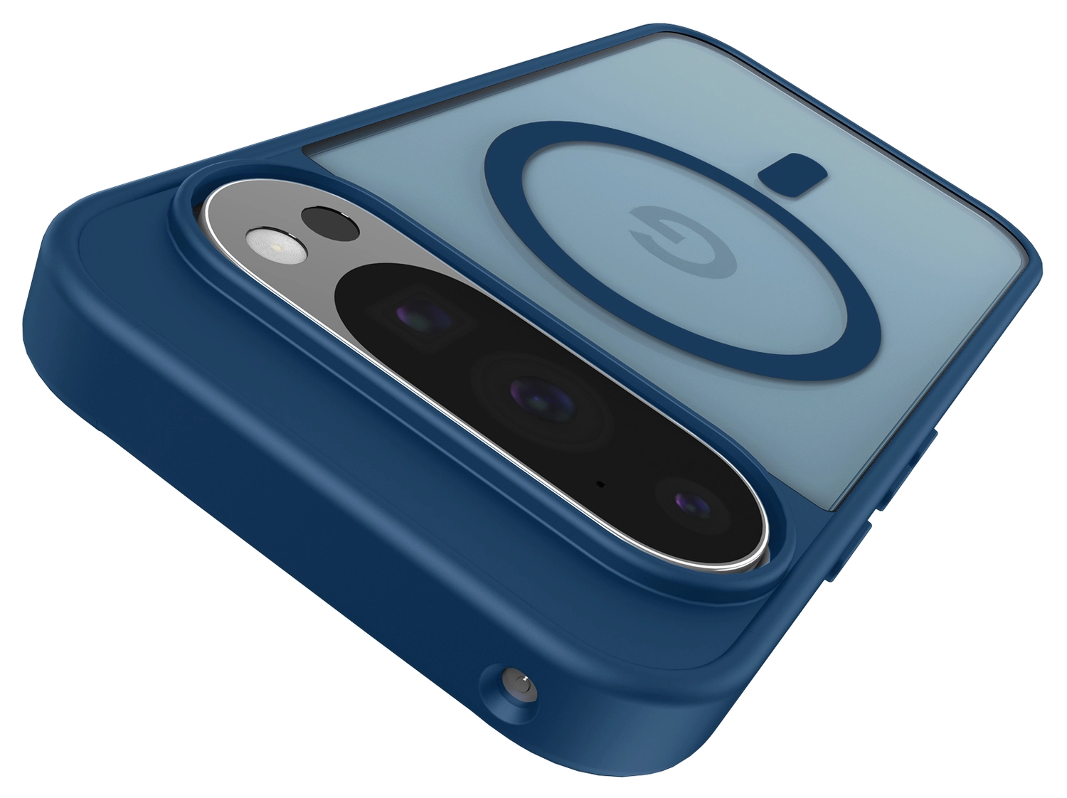 Google Pixel 10/10 Pro Hoesje MagSafe Back Cover PixelSnap Matte Blauw afbeelding 12