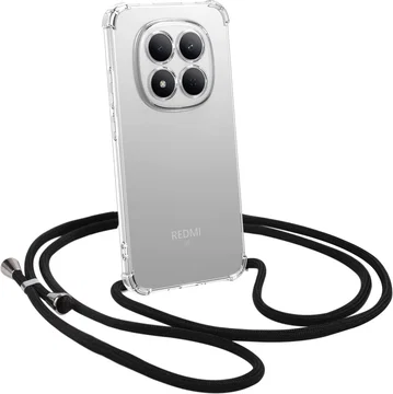 Xiaomi Redmi Note 15 Pro Hoesje met Koord Schokbestendig TPU Transparant