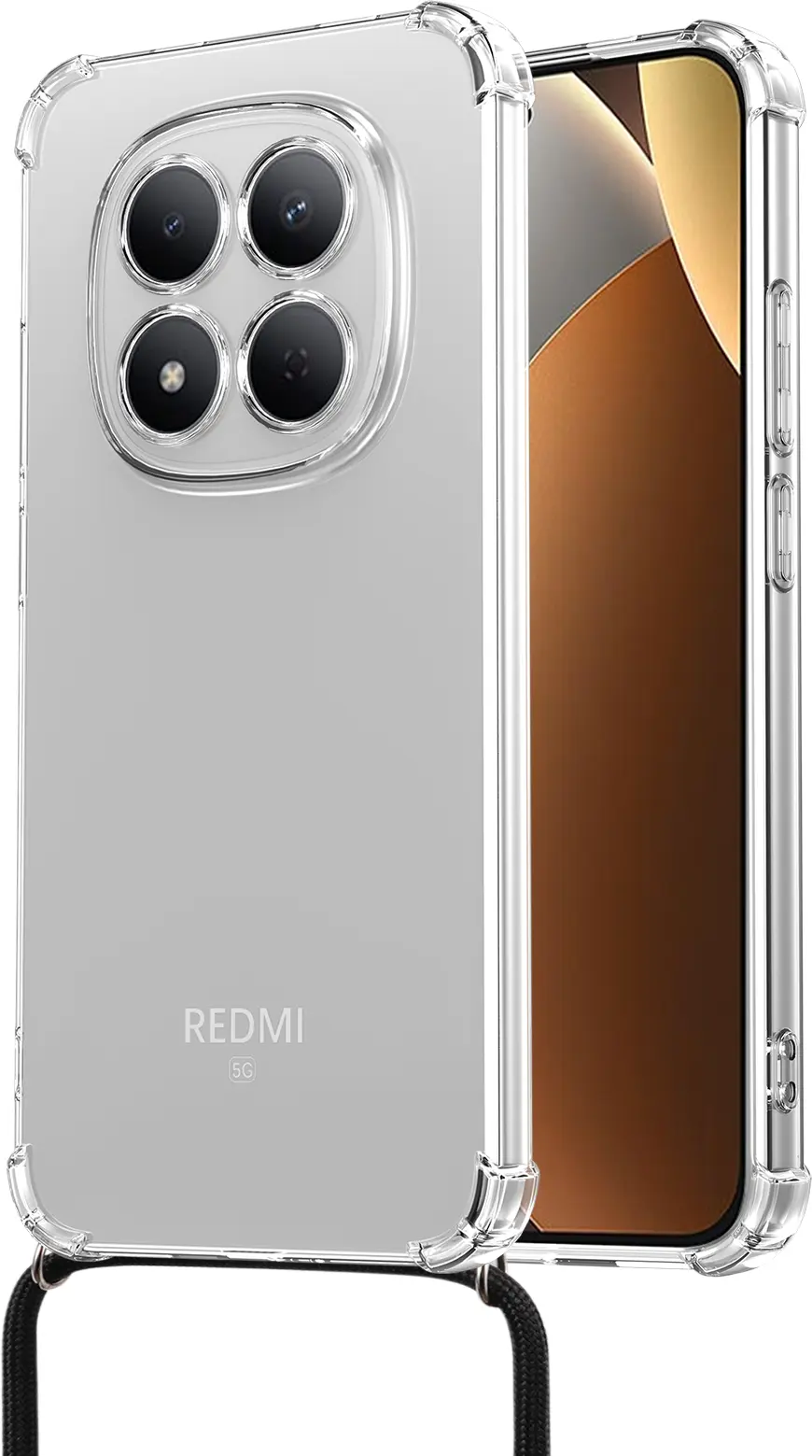 Xiaomi Redmi Note 15 Pro Hoesje met Koord Schokbestendig TPU Transparant afbeelding 2