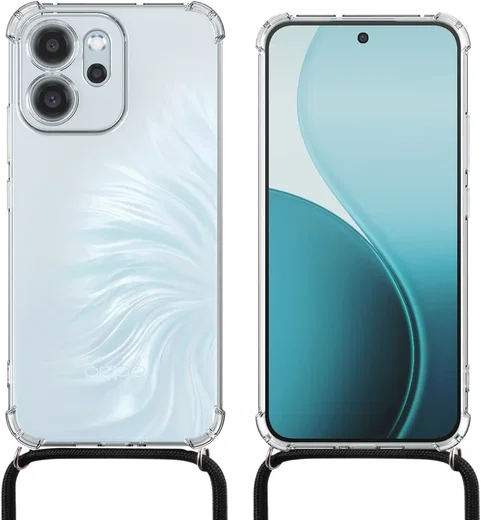 Oppo Reno 14 F Hoesje met Koord Schokbestendig TPU Transparant afbeelding 7