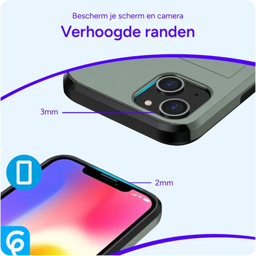 Samsung Galaxy S25 FE Hoesje met Slider Kaarthouder Back Cover Groen afbeelding 9