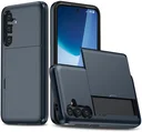 Samsung Galaxy S25 FE Hoesje met Slider Kaarthouder Back Cover Blauw