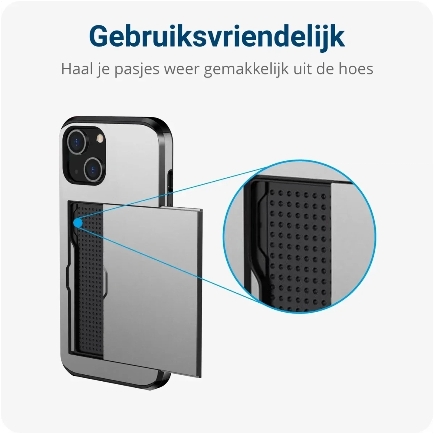 Samsung Galaxy S25 FE Hoesje met Slider Kaarthouder Back Cover Grijs afbeelding 11