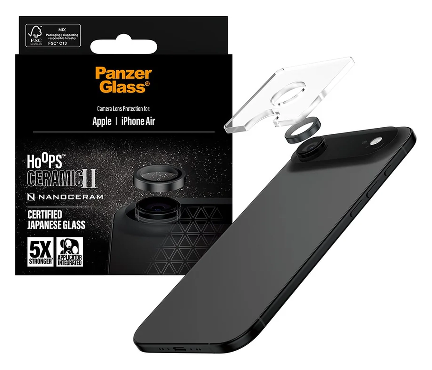 PanzerGlass Hoops Ceramic iPhone Air Camera Lens Protector Glas afbeelding 2