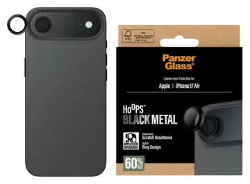 PanzerGlass Hoops Rings iPhone Air Camera Lens Protector Glas Zwart