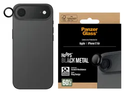 PanzerGlass Hoops Rings iPhone Air Camera Lens Protector Glas Zwart afbeelding