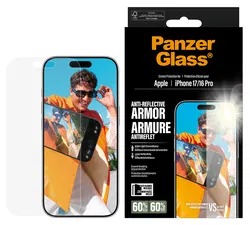 PanzerGlass Anti-Reflective iPhone 17 / 16 Pro Screen Protector Tempered Glass afbeelding