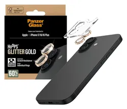 PanzerGlass Hoops Rings iPhone 17 Camera Lens Protector Glas Glitter Goud afbeelding