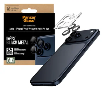 PanzerGlass Hoops Rings iPhone 17 Pro (Max) Camera Protector Glas Zwart